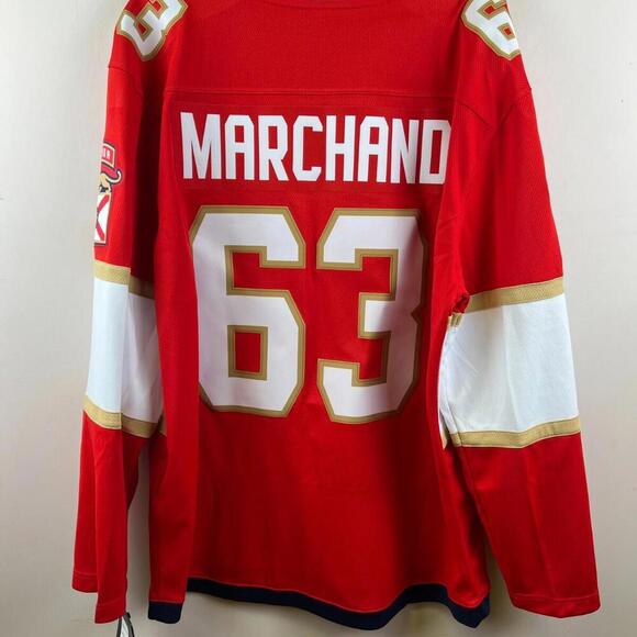 Fanatics Florida Panthers Brad Marchand #63 Red Jersey Men’s Size XL NHL New - Picture 4 of 9
